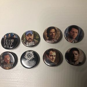 Bundle of 8 Supernatural pins